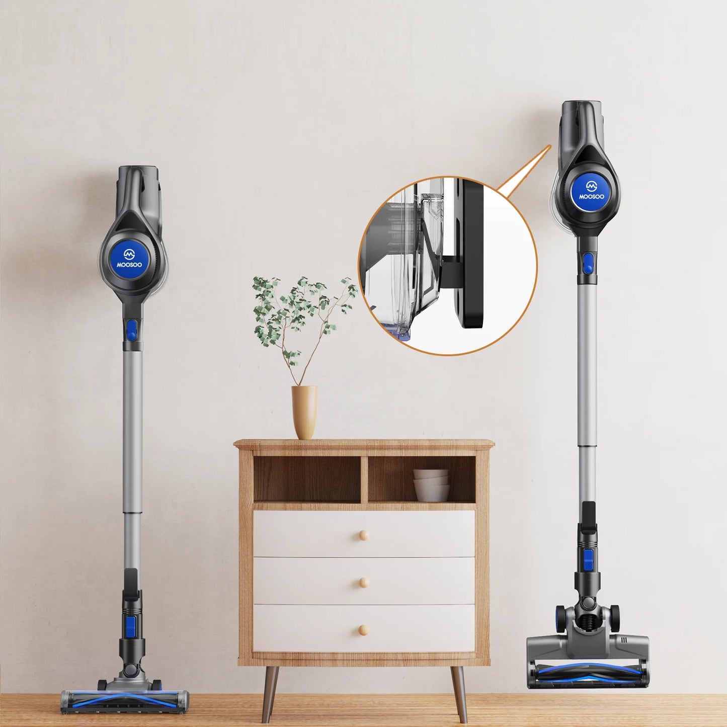 Cordless Stick Vacuum Cleaner Lightweight for Carpet Floor Pet Hair Home XL-618A