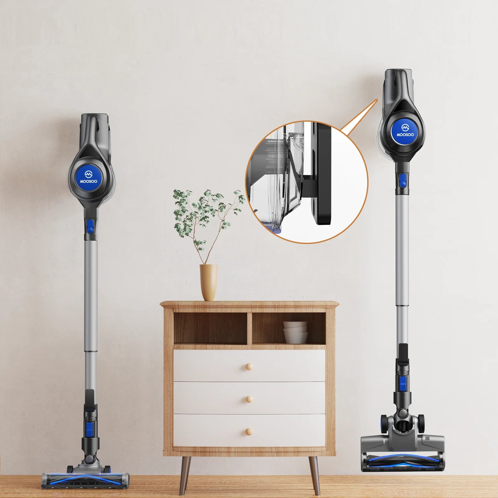 Cordless Stick Vacuum Cleaner Lightweight for Carpet Floor Pet Hair Home XL-618A