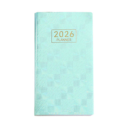 2026 A6 Daily Planner - Mini Pocket Organizer Notebook with Calendar, Portable Travel Journal & Scheduling Diary for Office Daily Use