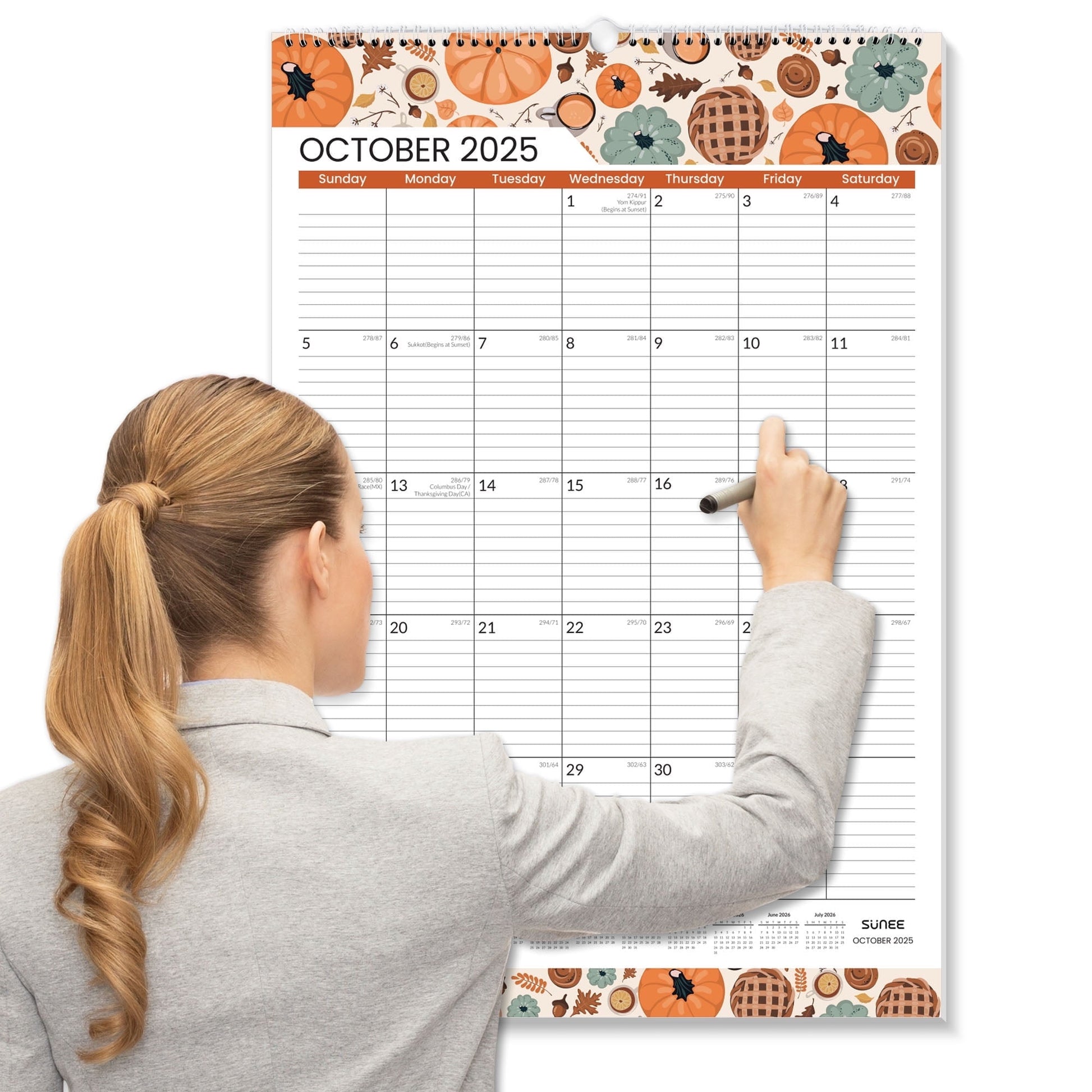 2026 Wall Calendar Large 22.75"X15.5" – 21-Month Vertical Monthly Calendar from October 2025 to June 2027, Extra Large Planner, National Parks Design for Wall Use at Home or Off