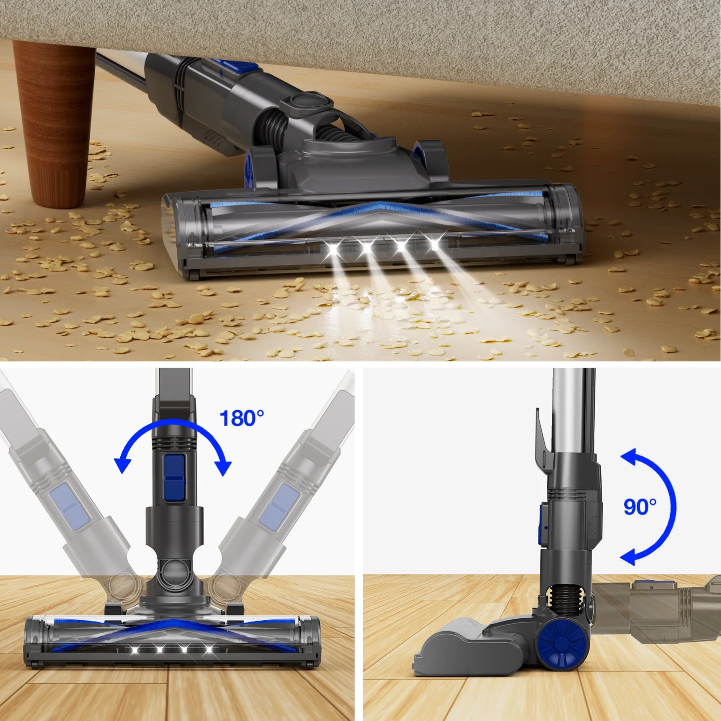 Cordless Stick Vacuum Cleaner Lightweight for Carpet Floor Pet Hair Home XL-618A