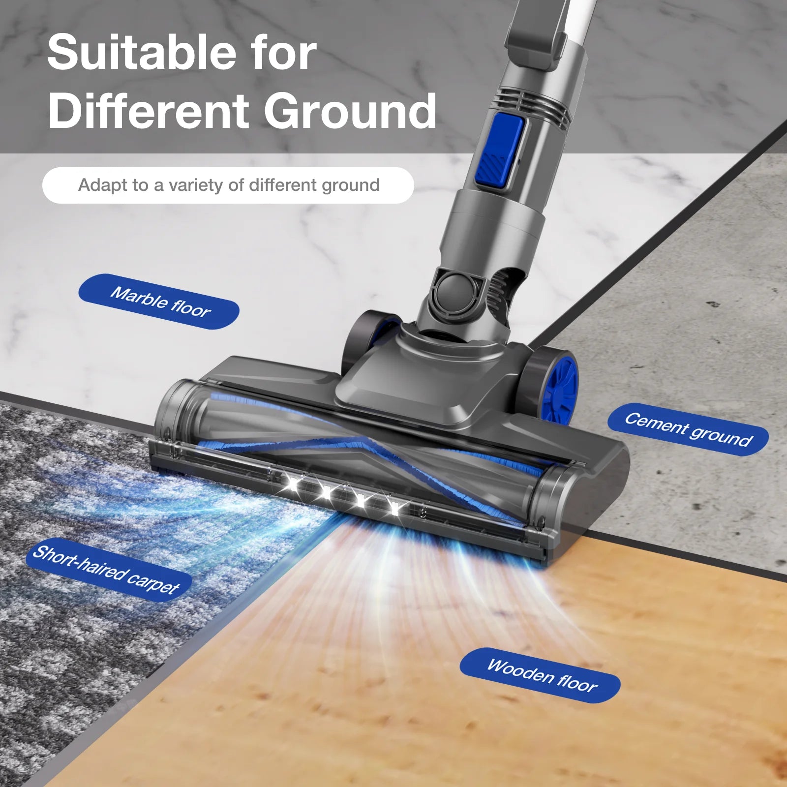 Cordless Stick Vacuum Cleaner Lightweight for Carpet Floor Pet Hair Home XL-618A