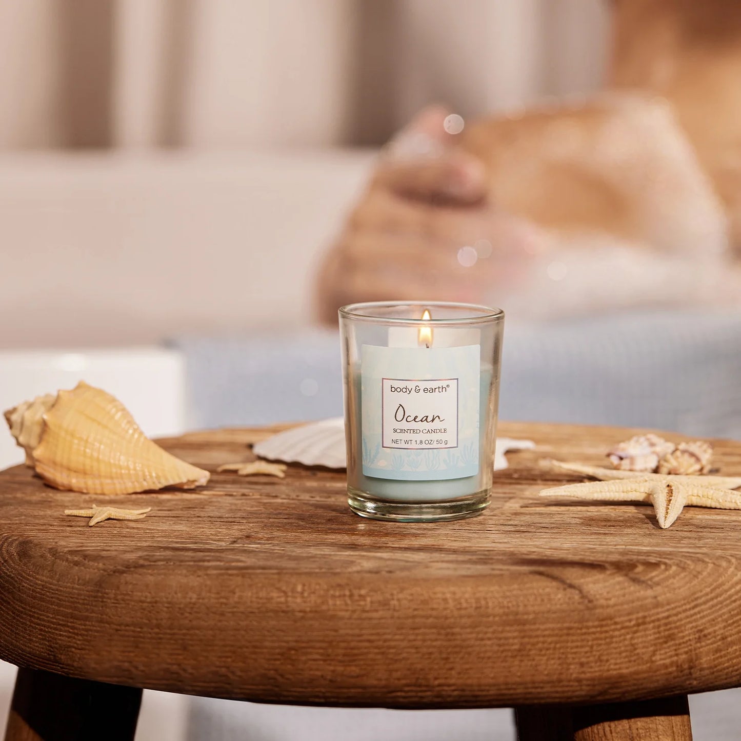 Bath and Body Set for Women, 5 Pcs Ocean Spa Baskets Holiday Beauty Christmas Birthday Gifts Sets for Her Mom