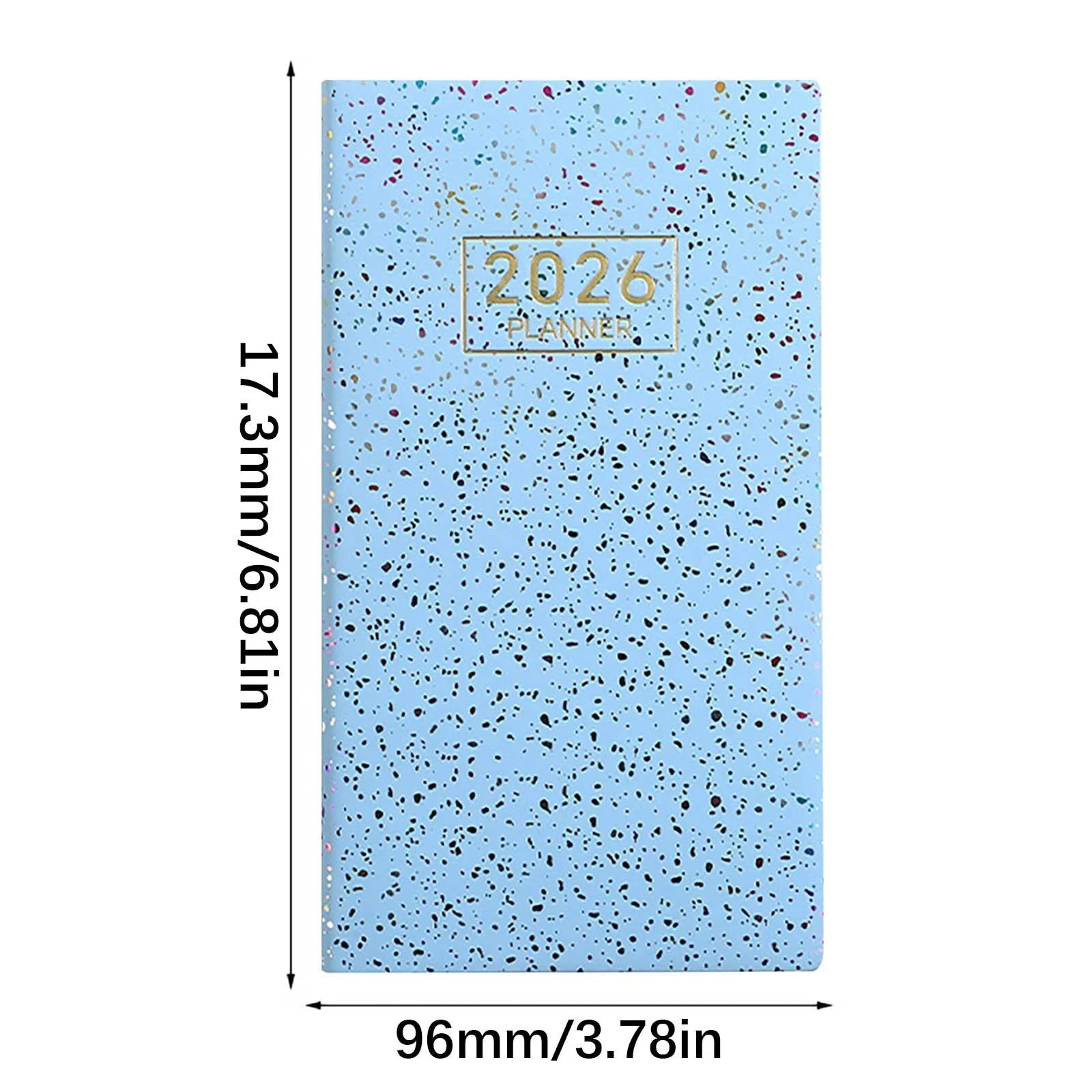 2026 A6 Daily Planner - Mini Pocket Organizer Notebook with Calendar, Portable Travel Journal & Scheduling Diary for Office Daily Use